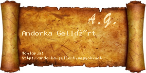 Andorka Gellért névjegykártya
